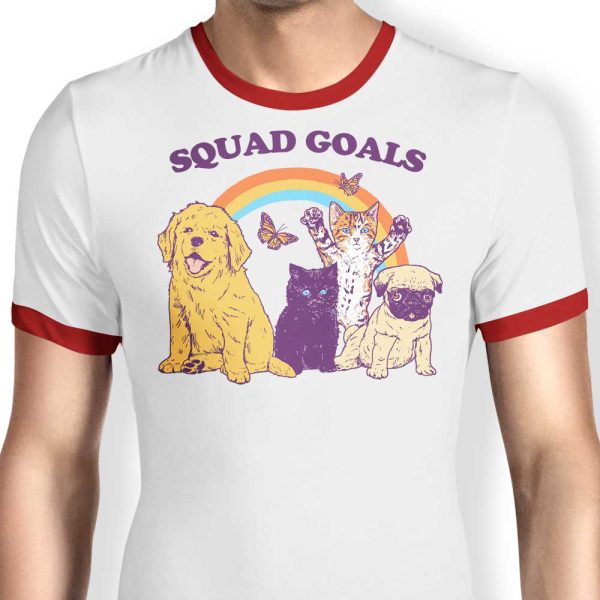Pet Squad Goals - Ringer T-Shirt on Sale - Image 3